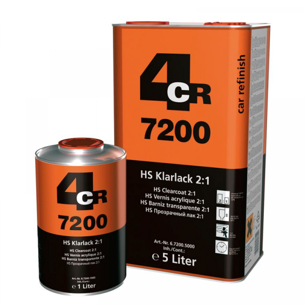 4CR 2K HS-Klarlack 7200 (1,0 L) inkl. Härter 0407 (0,5 L) Set